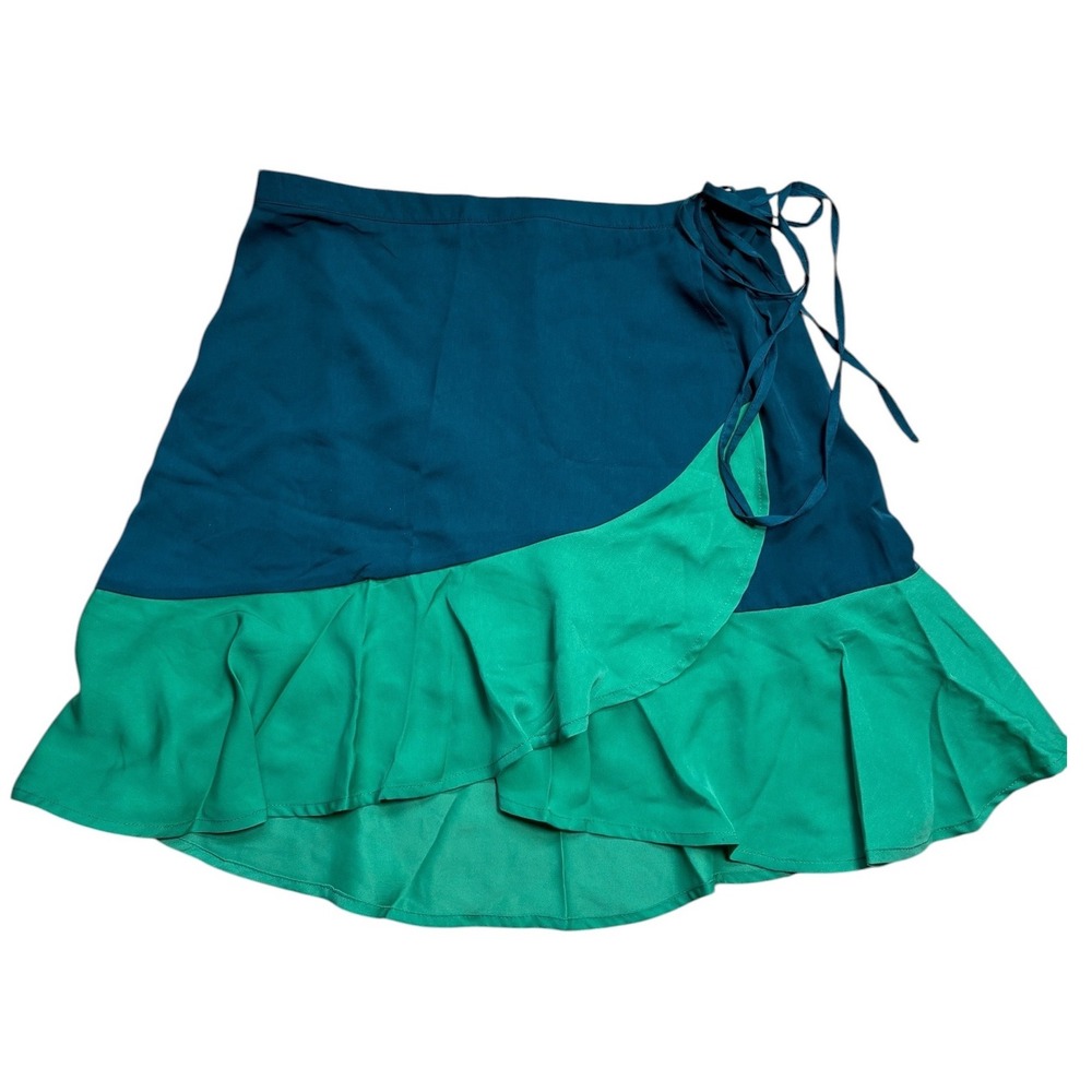 Summersalt NWT Short Beach to Brunch Wrap Sarong Ruffle Mini Skirt Size Large - Picture 3 of 8
